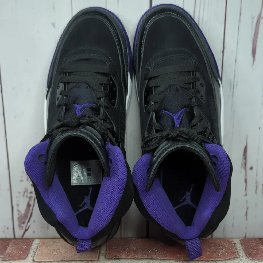 Jordan Spizike Black Court Purple Anthracite White‎ Men's Size 9 Like New Clean